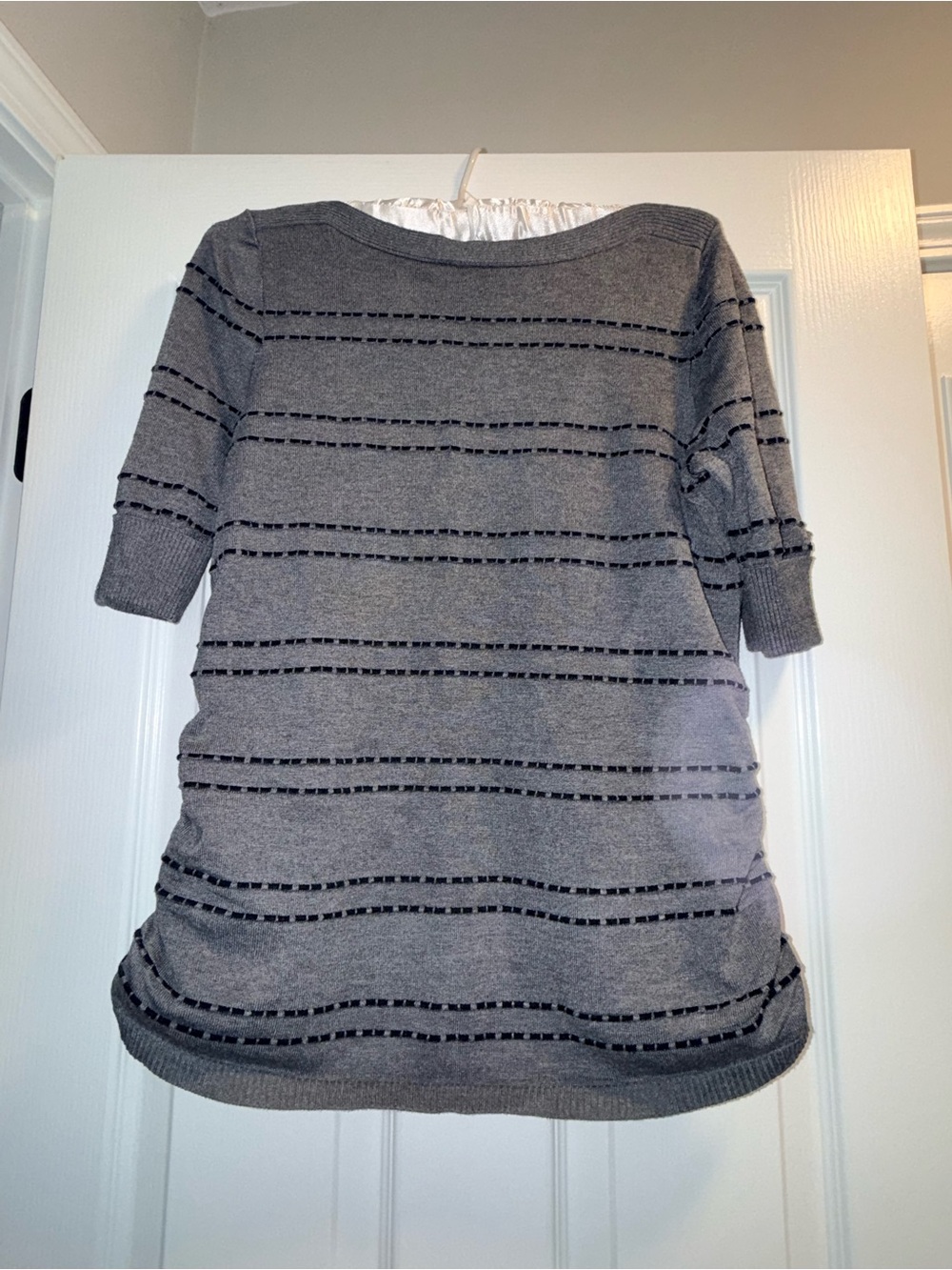 Apt. 9 Gray Striped Women's Knit Sweater